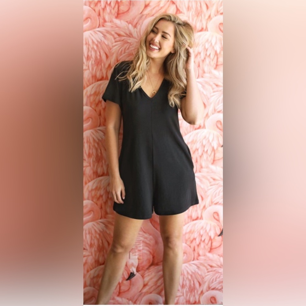 Smash + Tess Sunday Shorty Romper, black XL
